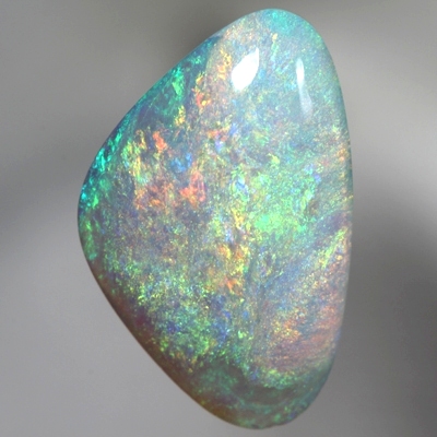 SOLID SEMI BLACK OPAL Sheen pattern, orange, green over blue. SEE VIDEO
